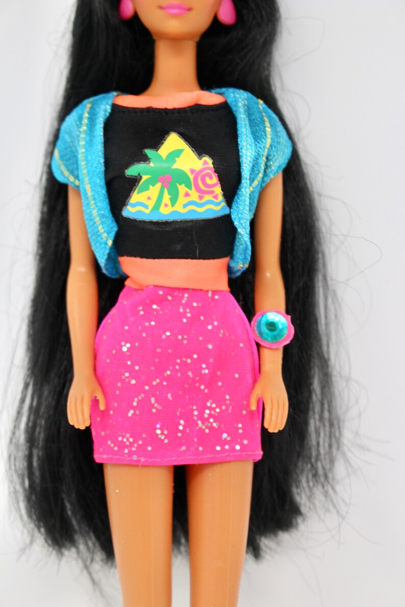 90s Glitter Hair Barbie Fashion Dress Outfit and Pumps Lot Etsy UK