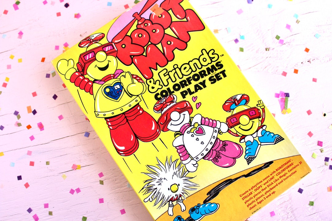 Robotman and Friends Colorforms Play Set, Vintage 80s Kids Vinyl ...
