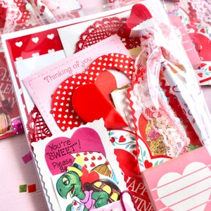 80s Valentines Day Card and Ephemera Pack Retro Vintage | Etsy