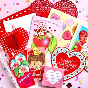 80s Valentines Day Card and Ephemera Pack Retro Vintage | Etsy