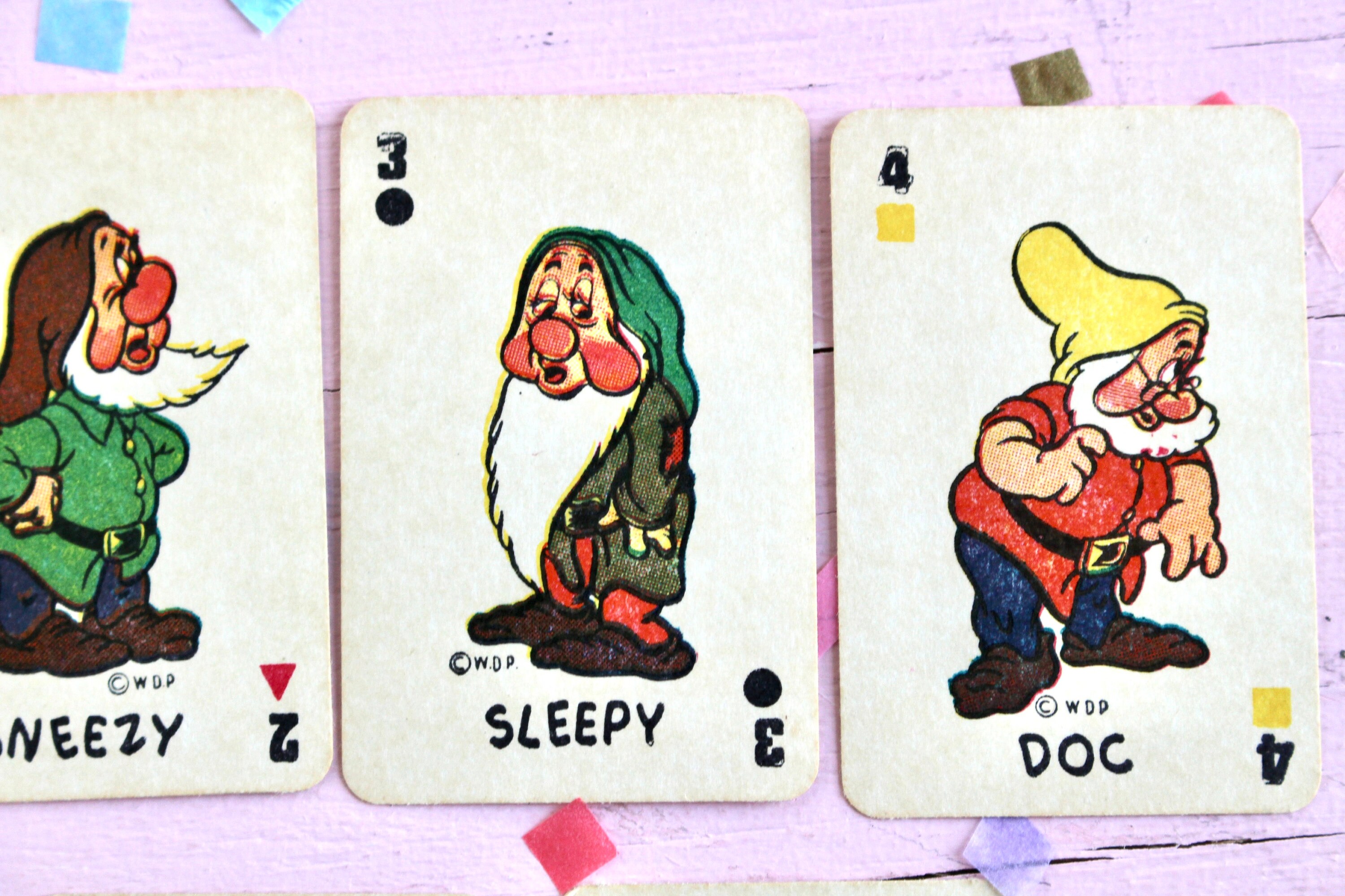 Disney Snow White and 7 Dwarves Playing Cards Set of 7 - Etsy Israel