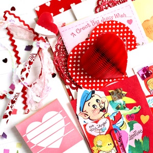 80s Valentines Day Card and Ephemera Pack Retro Vintage | Etsy