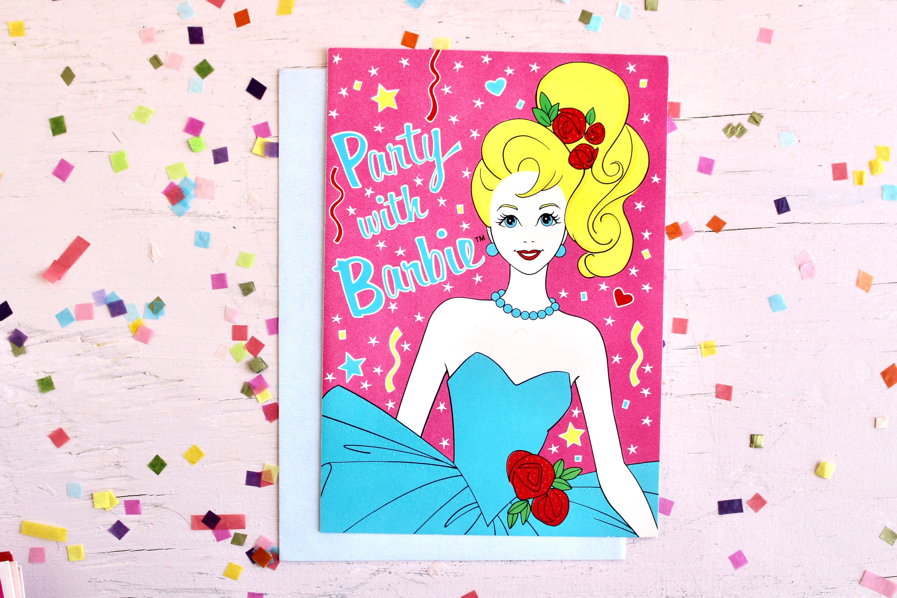 Barbie Birthday Card With Envelope Vintage 90s Barbie - Etsy