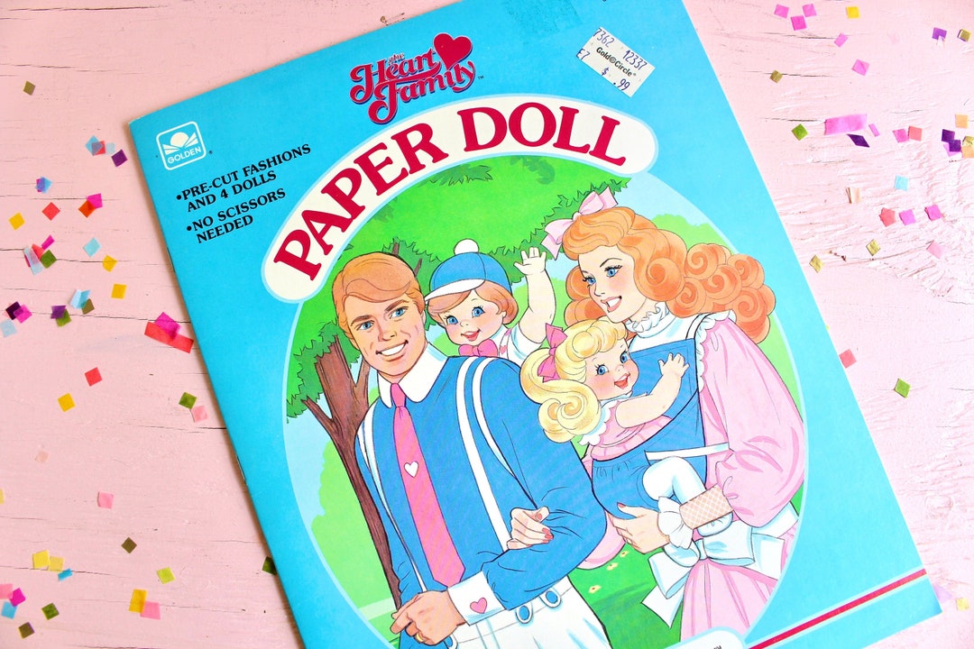 1980s Heart Family Paper Doll Book Uncut Unused 80s Vintage Etsy