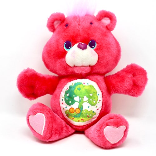 Bear Plush 90s Red Tree Flower 