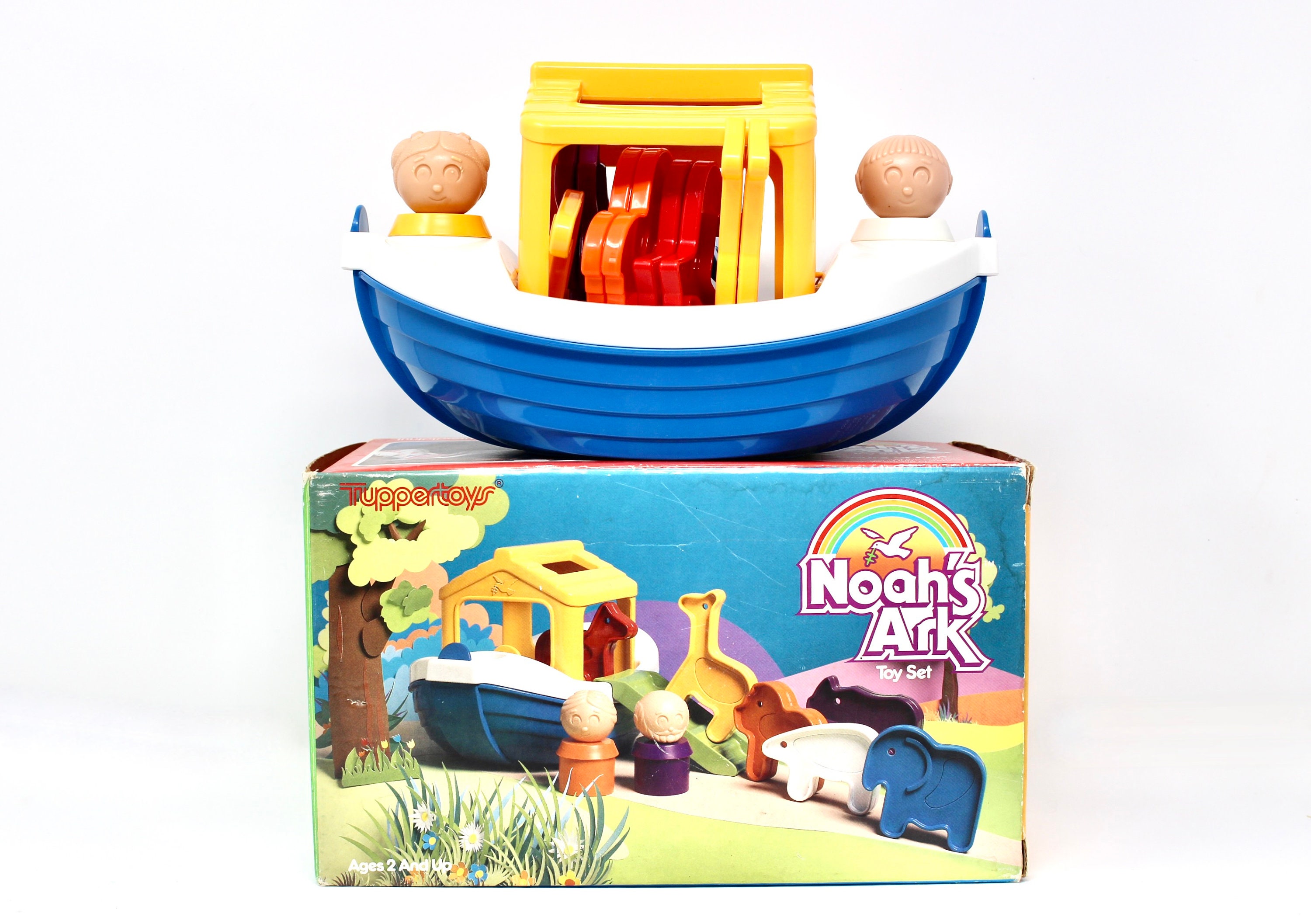 Bath Toy Tupperware Noah's Ark Set Vintage Tuppertoys Noah's