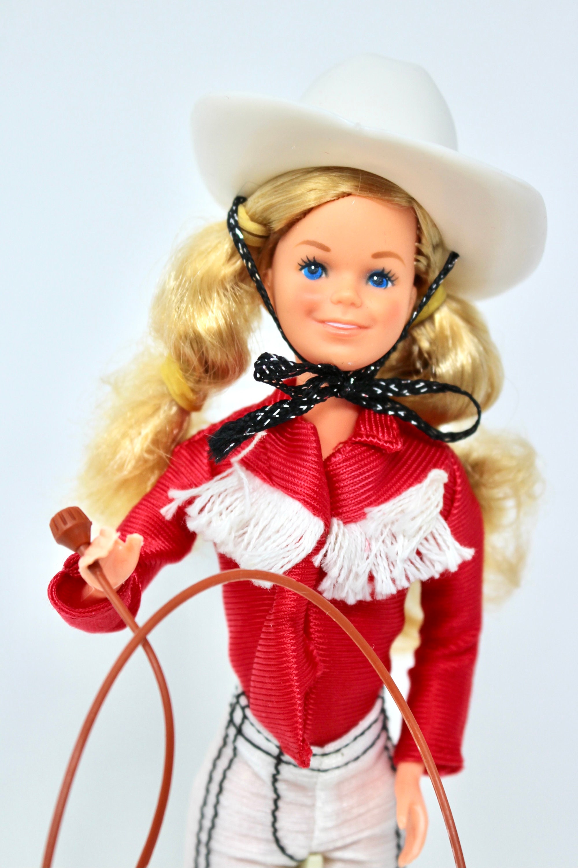 Vintage 80s Superstar Era Red Western Barbie Doll by Mattel Horse Lovin