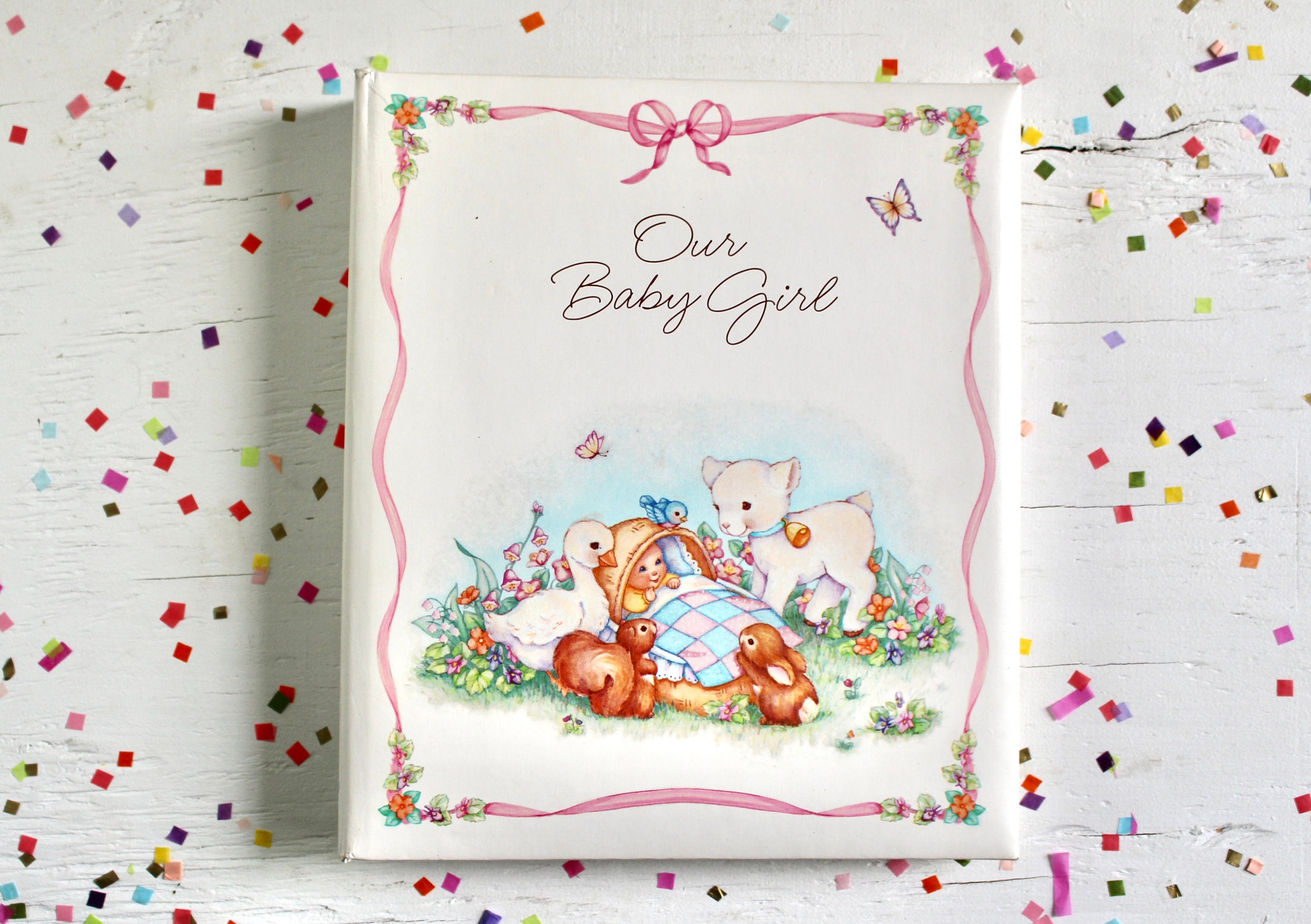 Our Baby Girl Baby Photo Album Book Vintage 90s Hallmark Kids Etsy