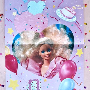 Barbie Birthday Card Poster With Envelope Vintage 90s Dance - Etsy