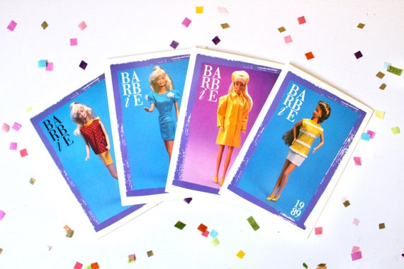 Barbie Fashion Finds Barbie Fashion Trading Card Set of 4 80s