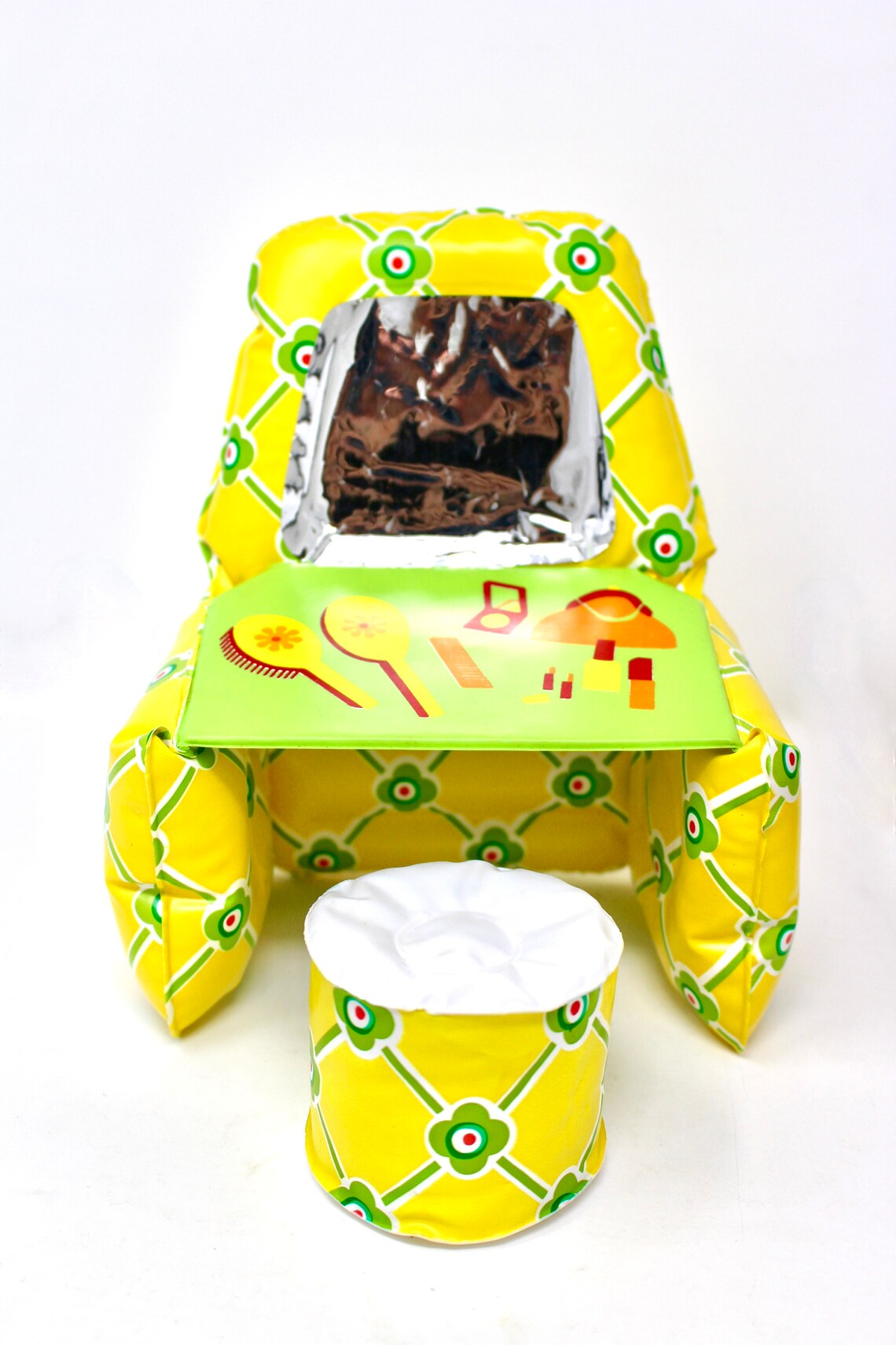 70s Inflatable Barbie Furniture Green Brown Yellow Blow up - Etsy