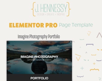 Imagine Photography Portfolio | Elementor Pro Page Template