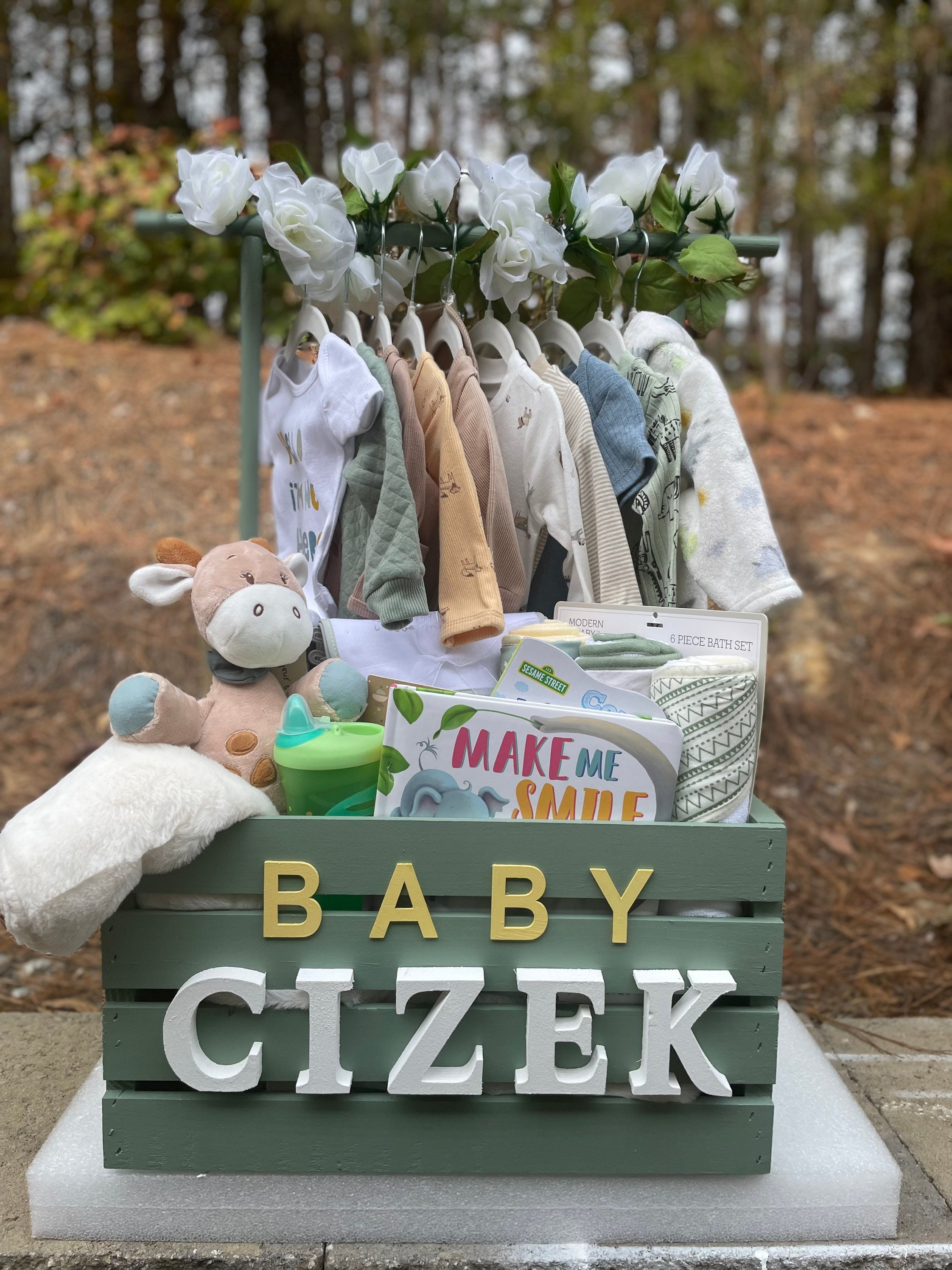 Baby Closet Crate Gift basketbaby Shower Gift Basketbaby Etsy