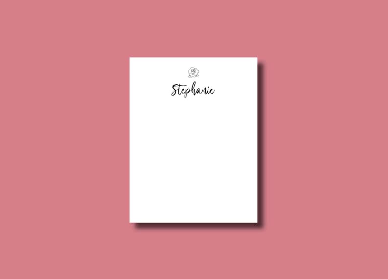Simple Flower Custom Personalized Notepad