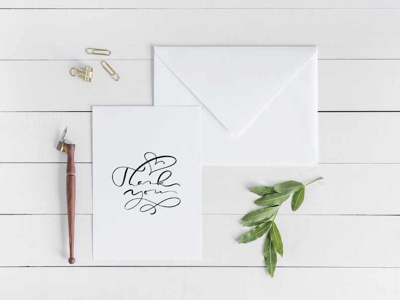 Envelopes Included Thank You Card Set Party Thank you Greeting Card Wedding Thank you card