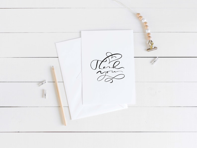 Envelopes Included Thank You Card Set Party Thank you Greeting Card Wedding Thank you card