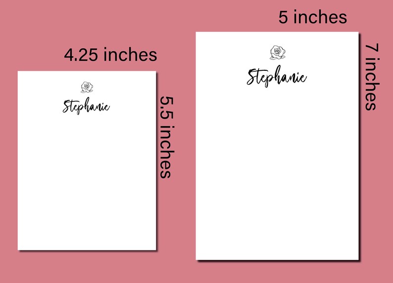 Simple Flower Custom Personalized Notepad
