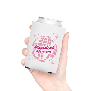 Maid of honor Disco Ball Koozie Last Disco Bachelorette Party Favor Wedding Favors, Bachelorette Party Supplies, Bridal Shower Decor