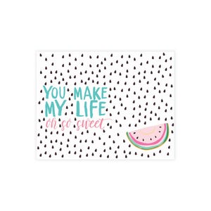 Sweet Life Postkarten Set | Anpassbare Grußkarten für alle Anlässe, Geburtstag, Danke, Freundschaft, Liebesbriefe