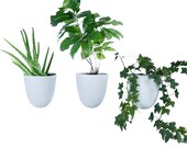 Melamine Wall Planters, Cloud Blue, Set of 3