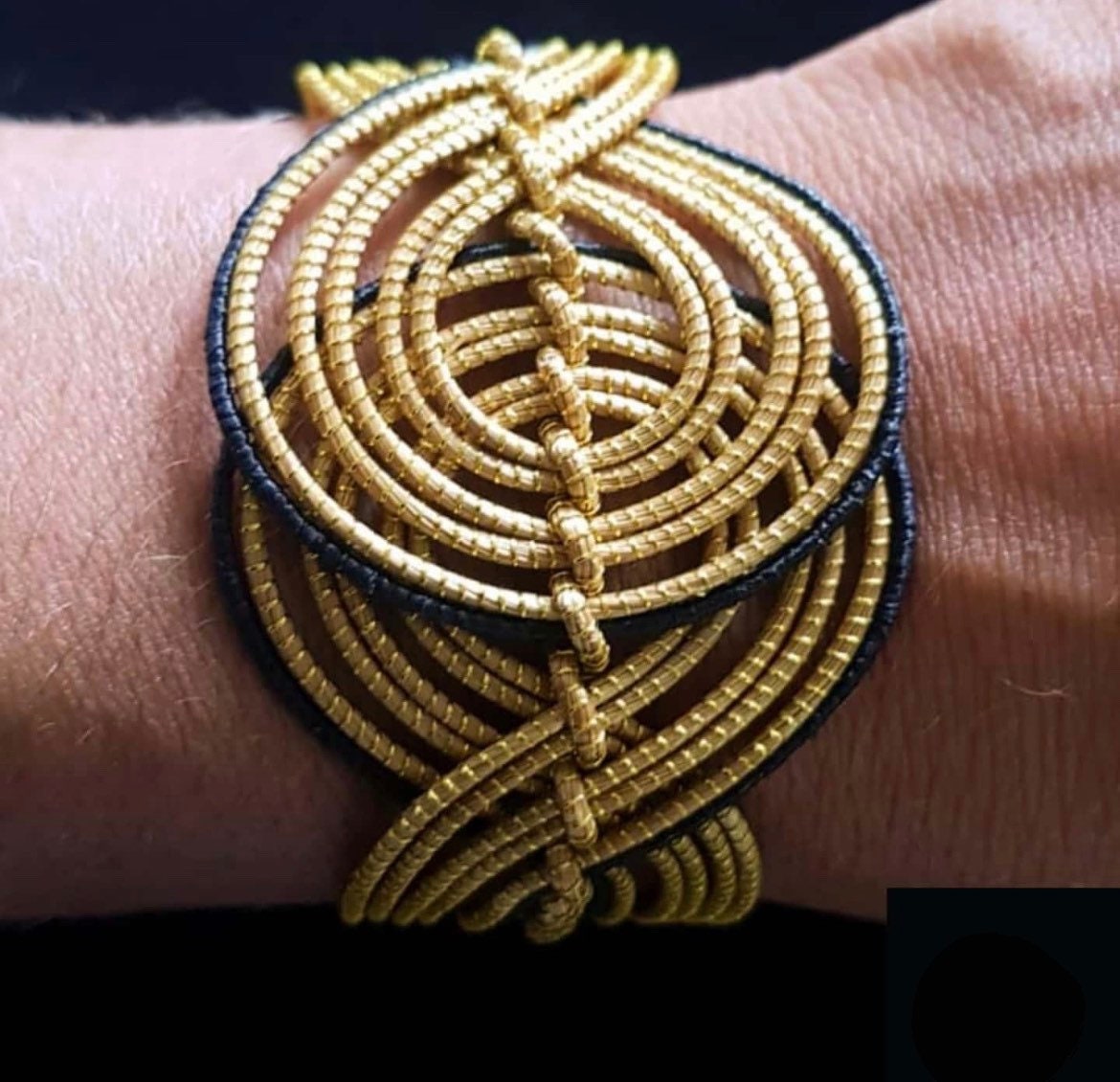 Double Hoop Cuff Bracelet Featuring Two Intertwined Hoops Etsy