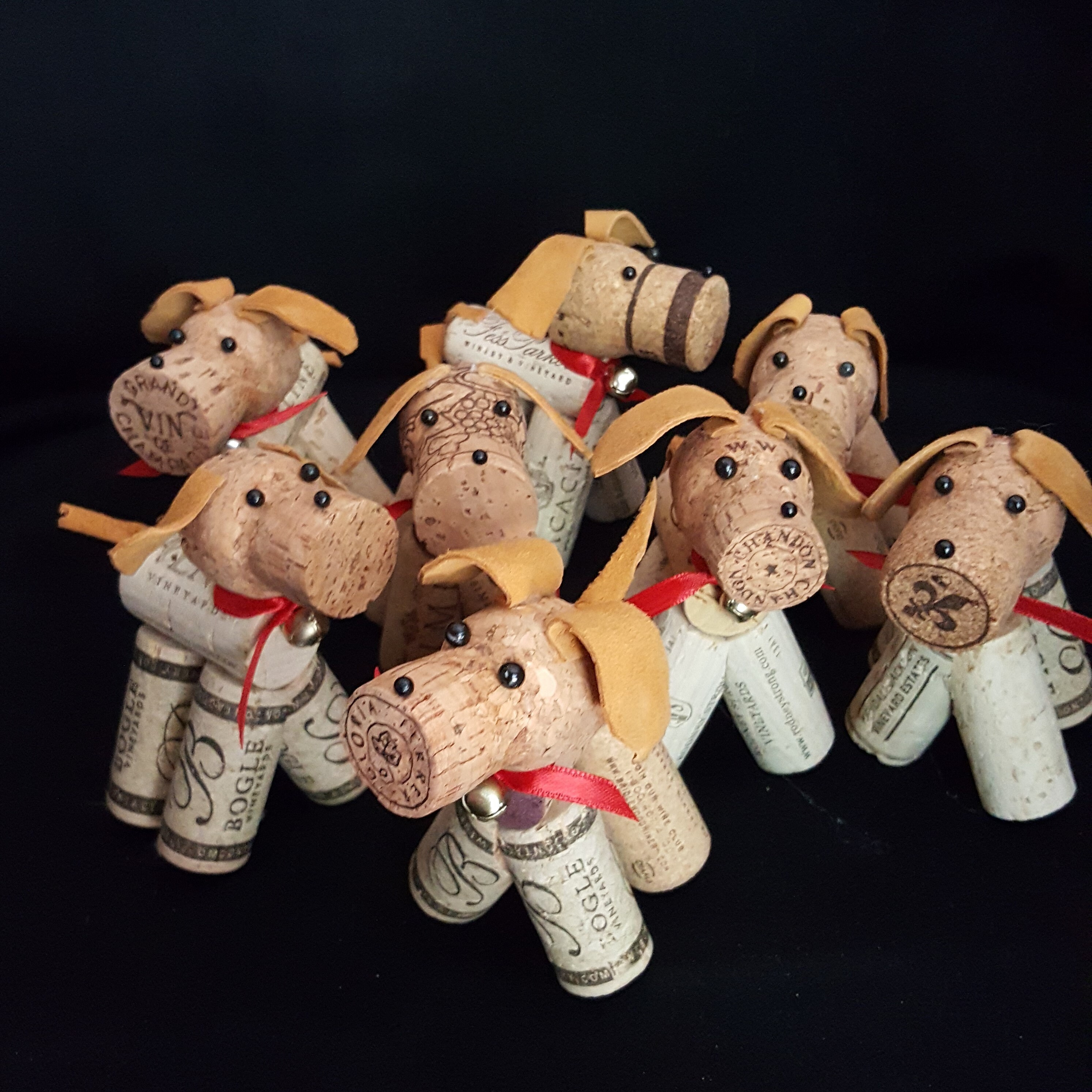 Ornament Cork Dog Etsy