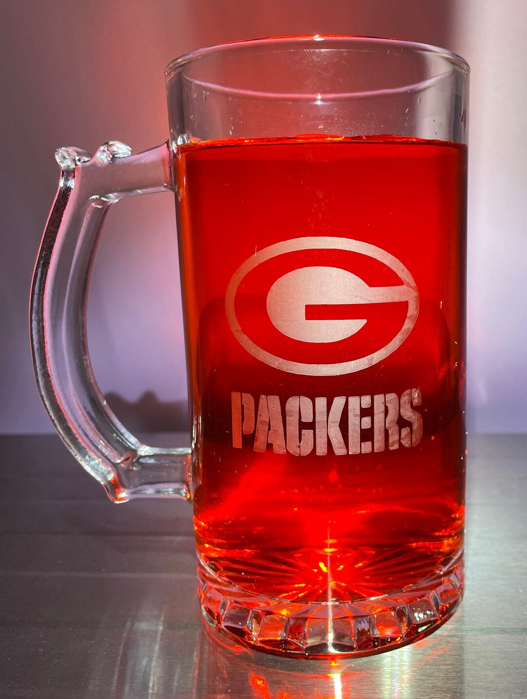 Etched NFL Beer Mug Small Etsy