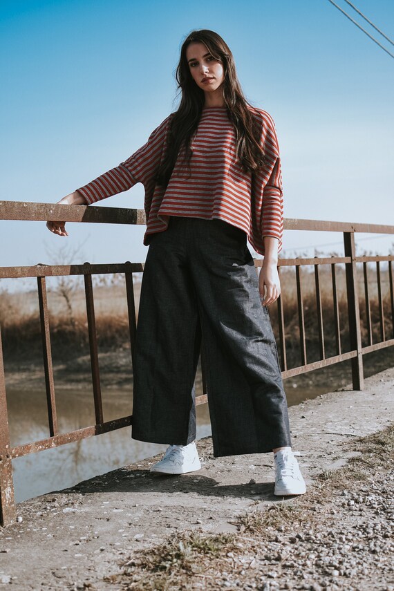 Lightweight Denim Trousers Soft Leg 