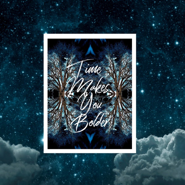 Time Makes You Bolder Art Print. Fleetwood Mac Inspired Premium Poster Artwork. Stevie Nicks. Landslide Song.