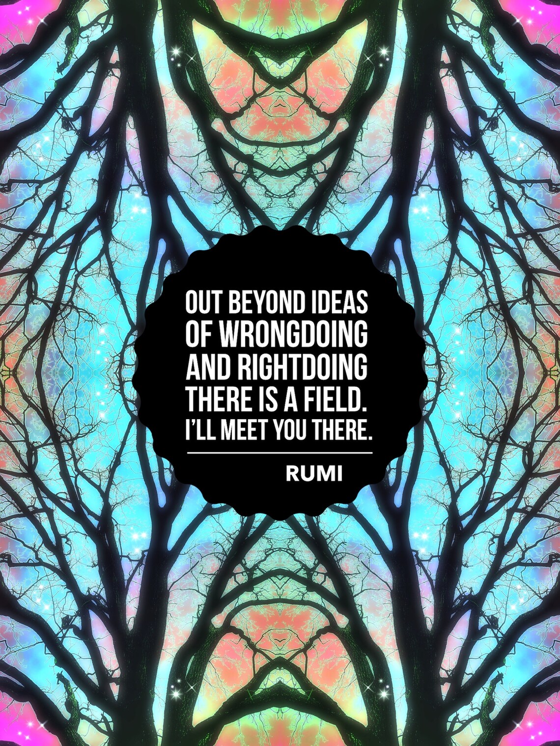 There is a Field Rumi Art Print. Unique Premium Poetry Poster. Etsy