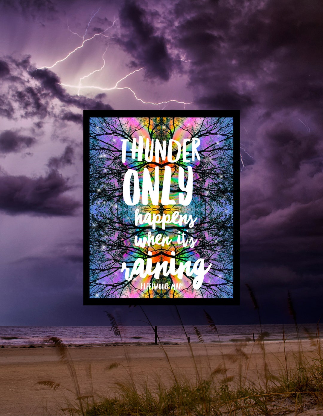 Fleetwood Mac Thunder Only Happens When It's Raining Wall - Etsy