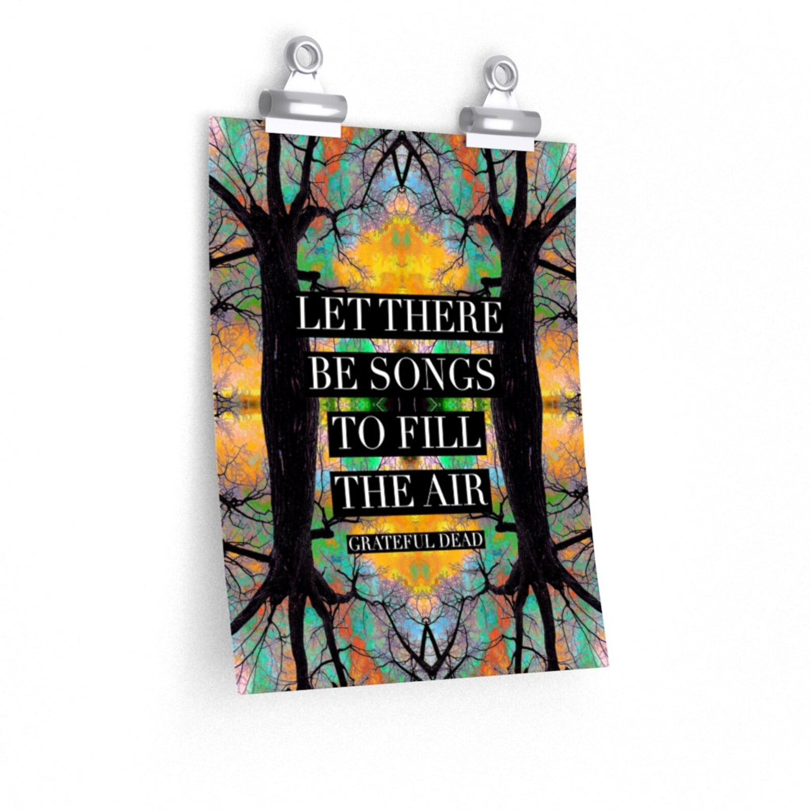 Let There Be Songs to Fill the Air Lyrics Art Print. Grateful Dead ...