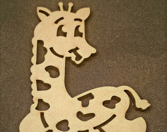 Giraffe Wood cutouts, Giraffe Decoration, giraffe Wooden Cutouts, Wood Shapes, Safari Decor, Cute giraffe, Animal Wood Shapes, Giraffe gift