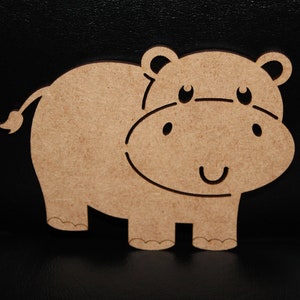 Hippo Wood, Hippo Decoration, Hippo Wooden Cutouts, Wood Shapes, Nursery Hippo Decor, Laser Cut, Safari Wood Shapes, Safari Decor, Hippo