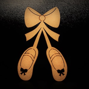 Ballerina Decor,Ballerina Shoes Wall Art, Ballerina Wooden Cuts, Unfinished, Ballerina Slippers Decor, Dance Decor, Laser Cut, Ballet Decor