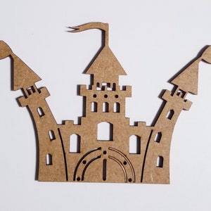princess castle, castle Wood cutouts, castle Decoration, princess Wooden Cutouts, Unfinished, castle Decor, princess Wood Shapes, Laser Cut