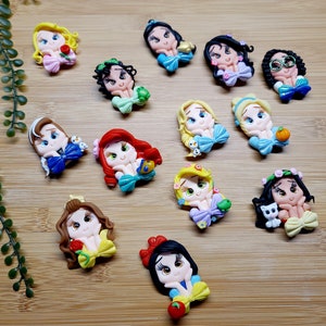 CLAYS, bow center, clay dolls, bow centerpieces, clay center for bows, dolls for hair bows, doll bow, bow supplies clay doll, princess bow