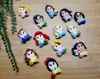 CLAYS, bow center, clay dolls, bow centerpieces, clay center for bows, dolls for hair bows, doll bow, bow supplies clay doll, princess bow