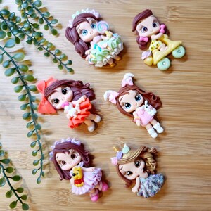 CLAYS, bow center, clay dolls, bow centerpieces, clay center for bows, dolls for hair bows, doll bow, bow supplies clay doll, Hair applique
