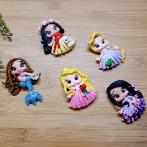 CLAYS, bow center, clay dolls, bow centerpieces, clay center for bows, dolls for hair bows, doll bow, bow supplies clay doll, princess bow