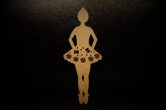 Ballerina Decoration Unfinished Dance Decor Ballerina Decor Ballerina Wooden Cutouts Ballerina Wood Ballerina Wall Art Laser Cut