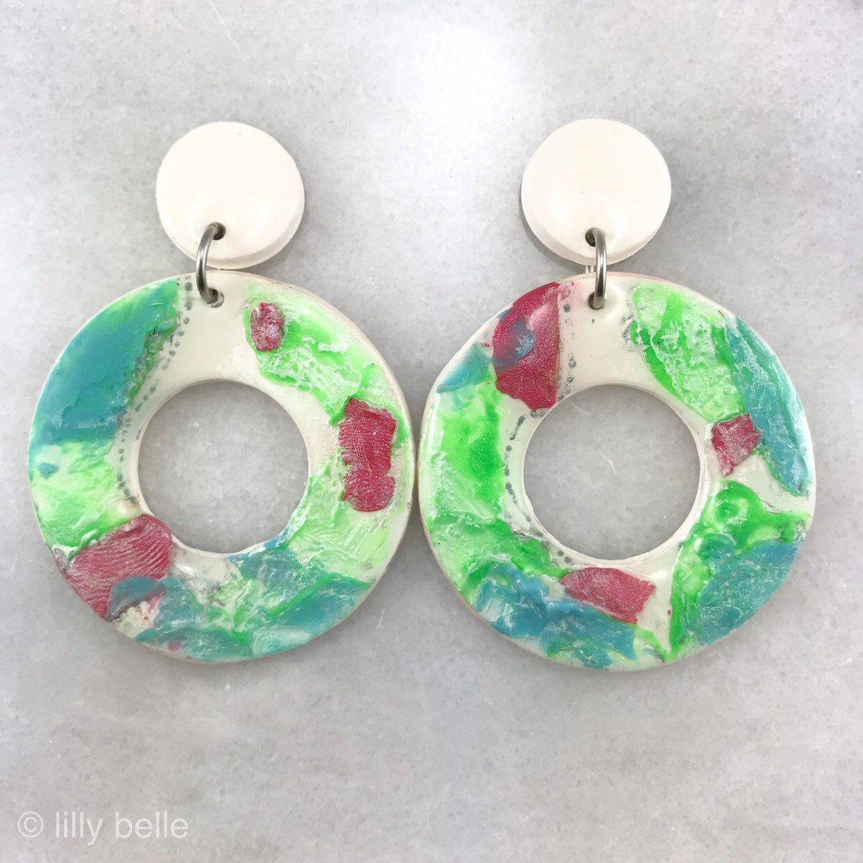 Resin and clay earrings Clearance