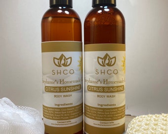 Citrus Sunshine Body Wash | Natural | Handmade | Shower Gel | Body Cleanser | Organic | Vegan | Gentle | Sensitive Skin | Moisturizing