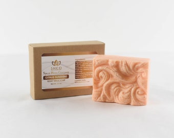 Goat Milk Soap | Exfoliating | Moisturizing | Set of 3 |  Citrus Sunshine