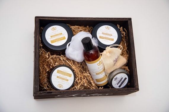 Home Spa Set in Keepsake Wooden Crate | Gift Set | Care Package