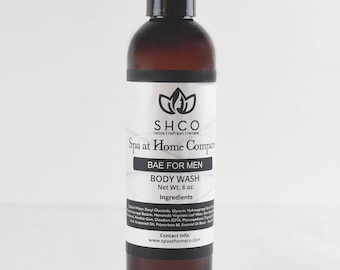Nettoyant pour le corps Bae pour homme | Naturel | Fait main | Gel douche | Nettoyant pour le corps | Biologique | Végétalien | Doux | Peau sensible | Hydratant