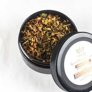 Citrus Sunshine Herbal Tea Bath Salt With Aromatherapy Essential Oils | No-Mess Muslin Bag and Wood Scoop included | Detox Bath Soak | Vegan