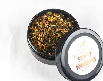 Citrus Sunshine Herbal Tea Bath Salt With Aromatherapy Essential Oils | No-Mess Muslin Bag and Wood Scoop included | Detox Bath Soak | Vegan