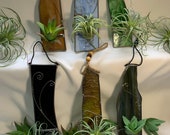 Abstract Stained Glass Air Plant Vase, Wall Décor, Window Décor, Glass Art, Air Plant Display, Air Plant Holder