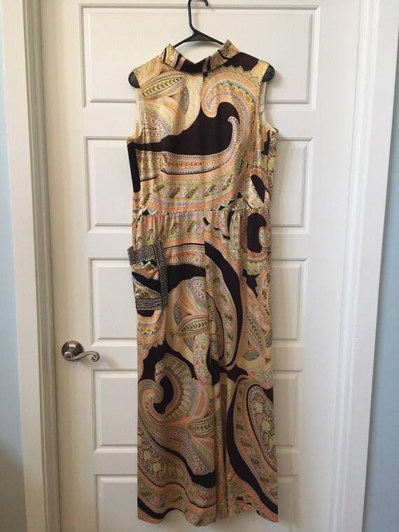 Groovy Late 60s Paisley Jumpsuit